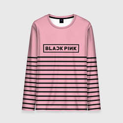 Мужской лонгслив Black Pink: Black Stripes