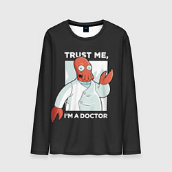 Лонгслив мужской Zoidberg: Trust Me, цвет: 3D-принт