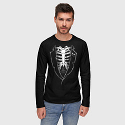 Лонгслив мужской Хэллоуинский скелет, цвет: 3D-принт — фото 2