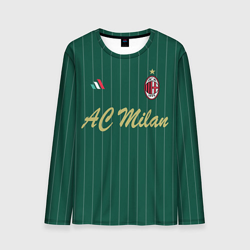 Мужской лонгслив AC Milan: Green Form / 3D-принт – фото 1