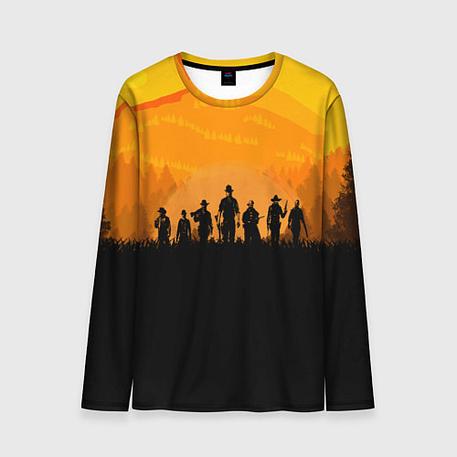 Мужской лонгслив Red Dead Redemption: Orange Sun / 3D-принт – фото 1