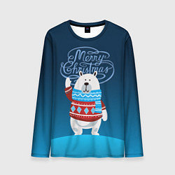 Лонгслив мужской Merry Christmas, цвет: 3D-принт
