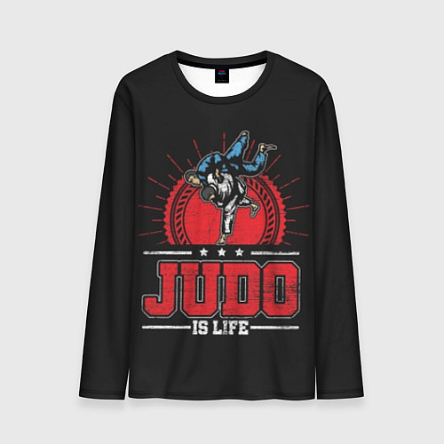 Мужской лонгслив Judo is life / 3D-принт – фото 1