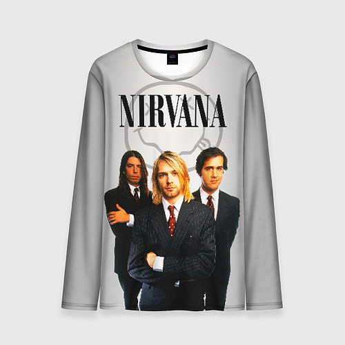 Мужской лонгслив Nirvana / 3D-принт – фото 1