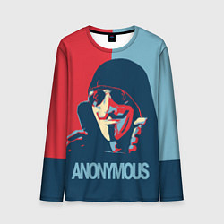 Лонгслив мужской Anonymous поп арт мем, цвет: 3D-принт
