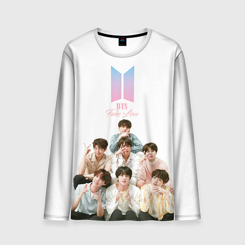 Мужской лонгслив Take love BTS / 3D-принт – фото 1