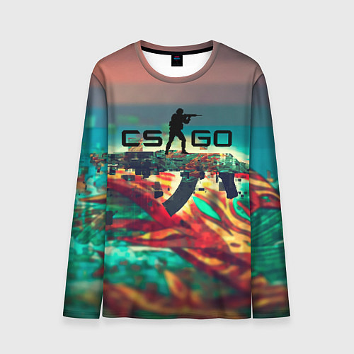 Мужской лонгслив CS GO logo abstract / 3D-принт – фото 1