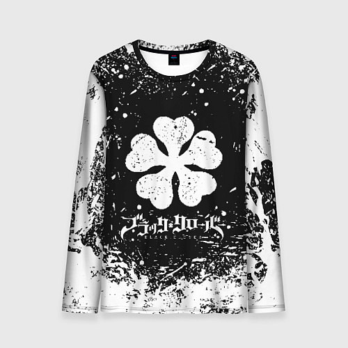 Мужской лонгслив ЧЁРНЫЙ КЛЕВЕР / 3D-принт – фото 1