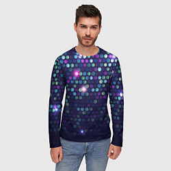 Лонгслив мужской Блестки диско, цвет: 3D-принт — фото 2