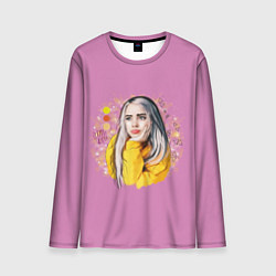 Мужской лонгслив Billie Eilish Pink Art