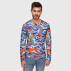 Лонгслив мужской Карп Кои, цвет: 3D-принт — фото 2