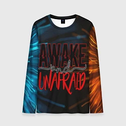 Лонгслив мужской Awake unafraid, цвет: 3D-принт