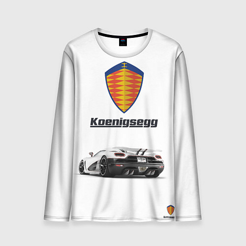 Мужской лонгслив Koenigsegg / 3D-принт – фото 1