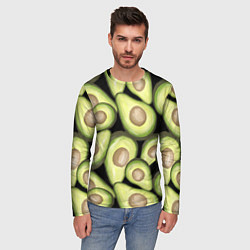 Лонгслив мужской Avocado background, цвет: 3D-принт — фото 2