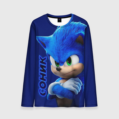 Мужской лонгслив SONIC / 3D-принт – фото 1