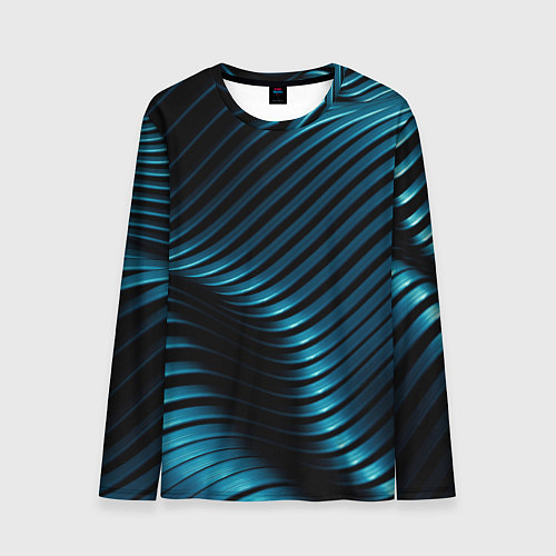 Мужской лонгслив Плавность, / 3D-принт – фото 1