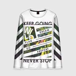 Лонгслив мужской Off-White: Keep Going, цвет: 3D-принт