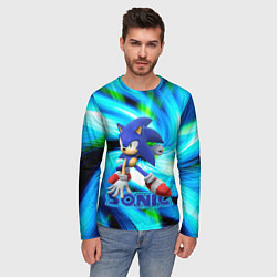 Лонгслив мужской Sonic, цвет: 3D-принт — фото 2