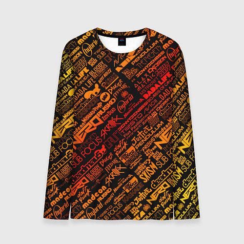 Мужской лонгслив Музыкальные бренды / 3D-принт – фото 1