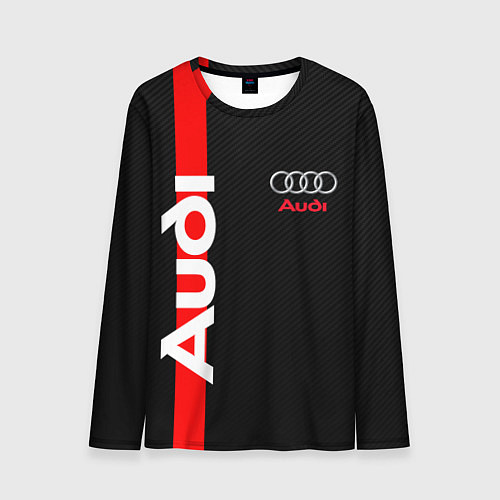 Мужской лонгслив AUDI SPORT CARBON / 3D-принт – фото 1