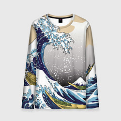 Мужской лонгслив The great wave off kanagawa