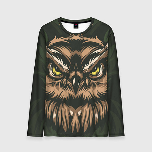 Мужской лонгслив Хищная сова / 3D-принт – фото 1