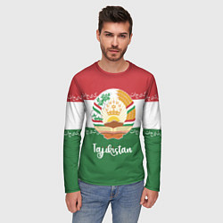 Лонгслив мужской Таджикистан, цвет: 3D-принт — фото 2
