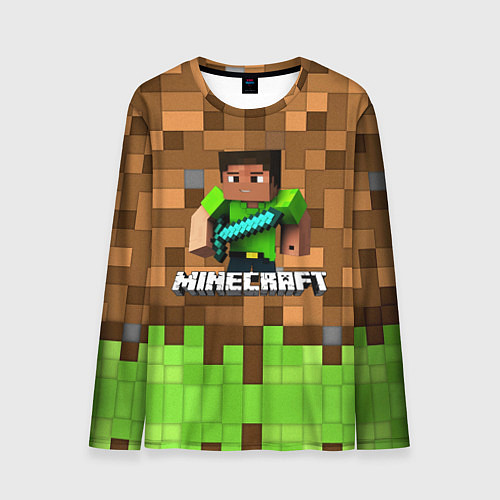 Мужской лонгслив Minecraft logo heroes / 3D-принт – фото 1