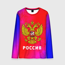Лонгслив мужской РОССИЯ RUSSIA, цвет: 3D-принт