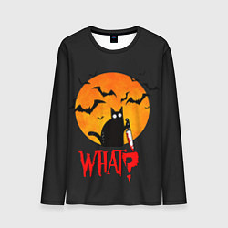 Мужской лонгслив What Cat Halloween