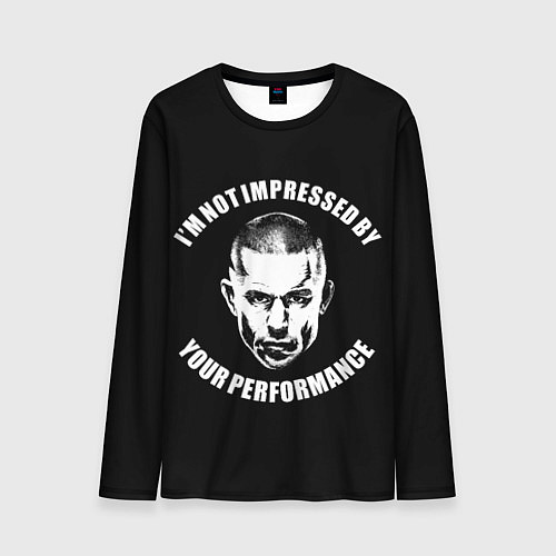 Мужской лонгслив Жорж Сен-Пьер / 3D-принт – фото 1