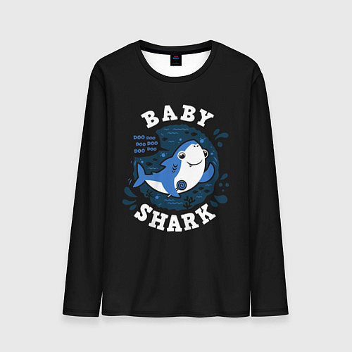 Мужской лонгслив Baby shark / 3D-принт – фото 1