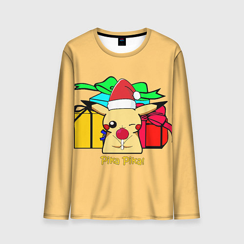 Мужской лонгслив New Year Pikachu / 3D-принт – фото 1