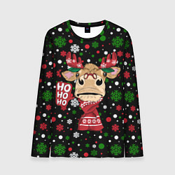 Мужской лонгслив Бык - олень