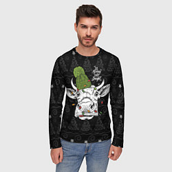 Лонгслив мужской Be Merry and Bright, цвет: 3D-принт — фото 2