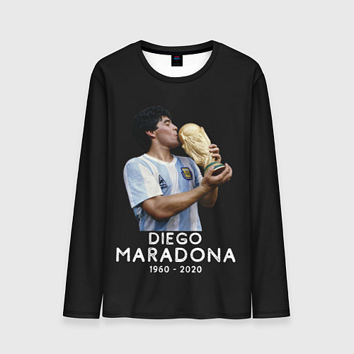 Мужской лонгслив Diego Maradona / 3D-принт – фото 1