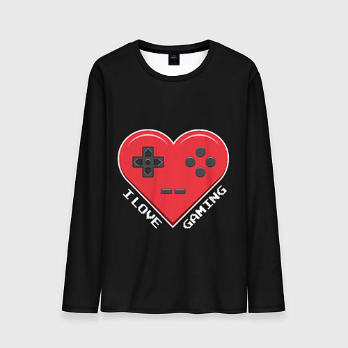 Мужской лонгслив I Love Gaming / 3D-принт – фото 1