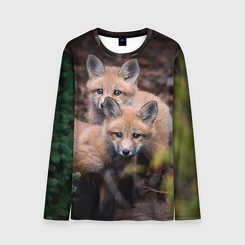 Мужской лонгслив Лисички фото / 3D-принт – фото 1