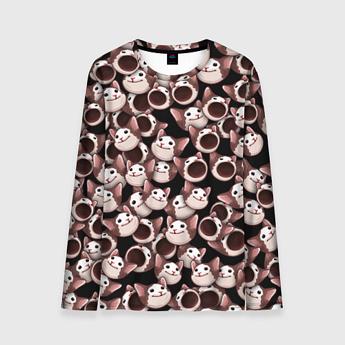 Мужской лонгслив Popping cats / 3D-принт – фото 1