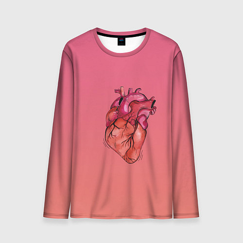 Мужской лонгслив Анатомия сердце реальное / 3D-принт – фото 1
