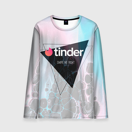 Мужской лонгслив Тиндер Tinder Swipe Right / 3D-принт – фото 1