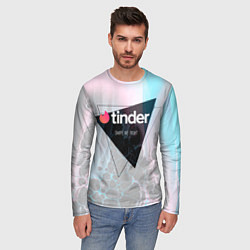 Лонгслив мужской Тиндер Tinder Swipe Right, цвет: 3D-принт — фото 2
