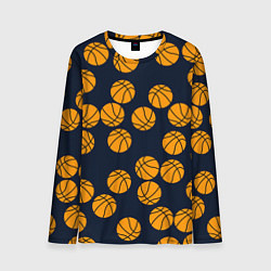Лонгслив мужской Баскетбольные мячи, цвет: 3D-принт