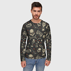 Лонгслив мужской Рок-музыка, цвет: 3D-принт — фото 2