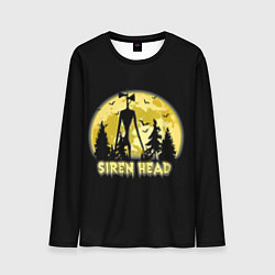 Лонгслив мужской Siren Head Yellow Moon, цвет: 3D-принт