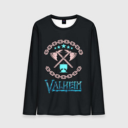 Лонгслив мужской Valheim лого и цепи, цвет: 3D-принт