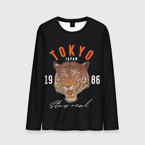 Мужской лонгслив Tokyo Tiger Japan / 3D-принт – фото 1