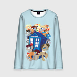 Мужской лонгслив My little pony x Doctor Who