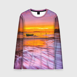 Лонгслив мужской Закат на пляже, цвет: 3D-принт