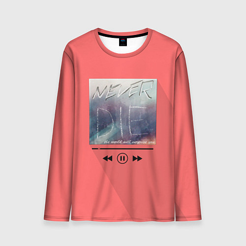 Мужской лонгслив Never die / 3D-принт – фото 1